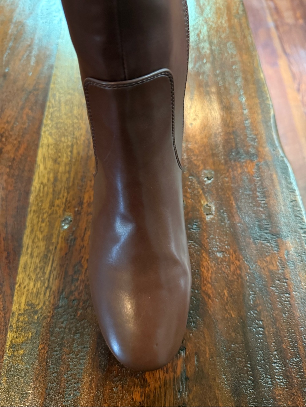 J. Crew Tall Leather Riding Boots in Chestnut Brown - Picture 3 of 10